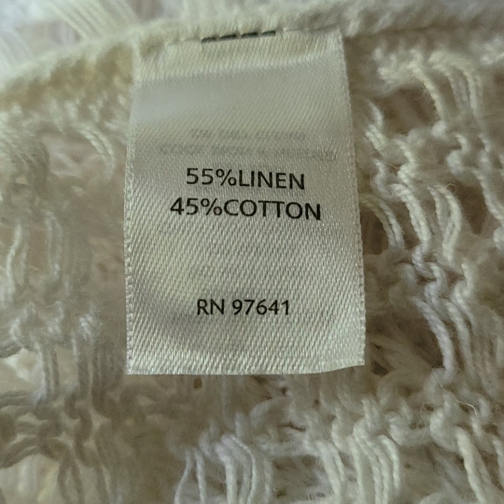 J.JILL | 3/4 SL FISHNET KNIT SWEATER, SZ L - Picture 11 of 12